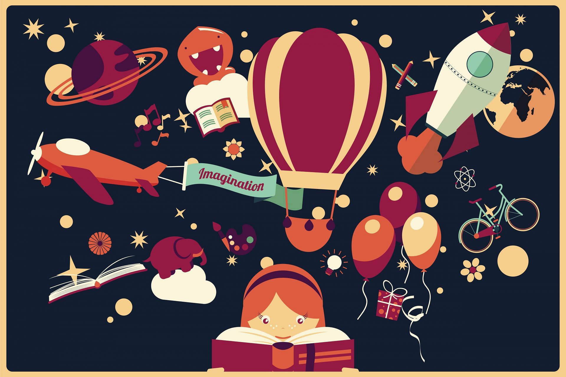 Children are often happier, as they harness imagination. (Image via Vecteezy/Jelena Obradovic)